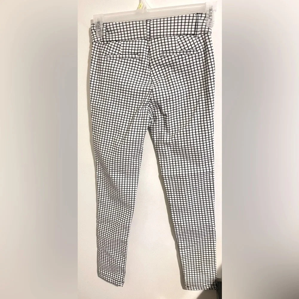 SZ M  women shinestar Houndstooth Skinny Dressy Pants black & white - Picture 5 of 7
